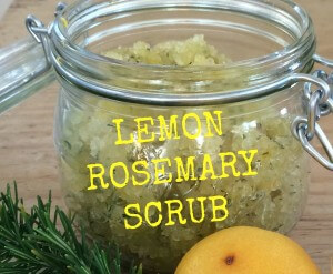 Homemade Lemon Rosemary Scrub